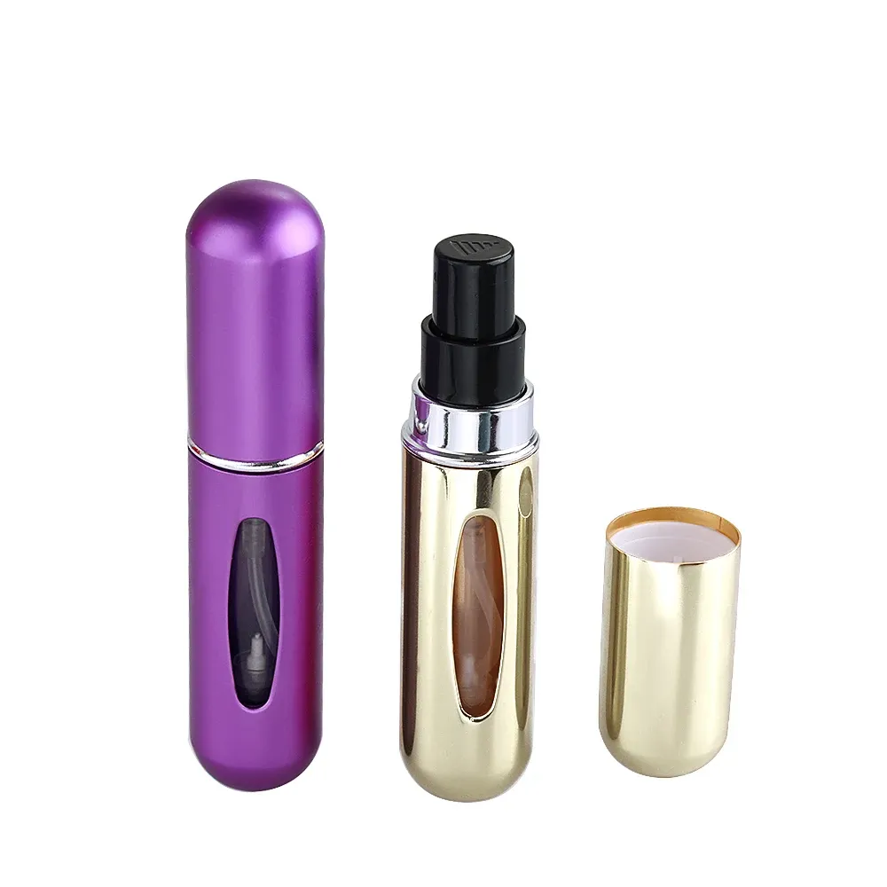 Refillable Mini Perfume Spray Bottle Spray Atomizer 5 ml | Portable, Leak-Proof, and Stylish (random color) View Gallery - Pakistan