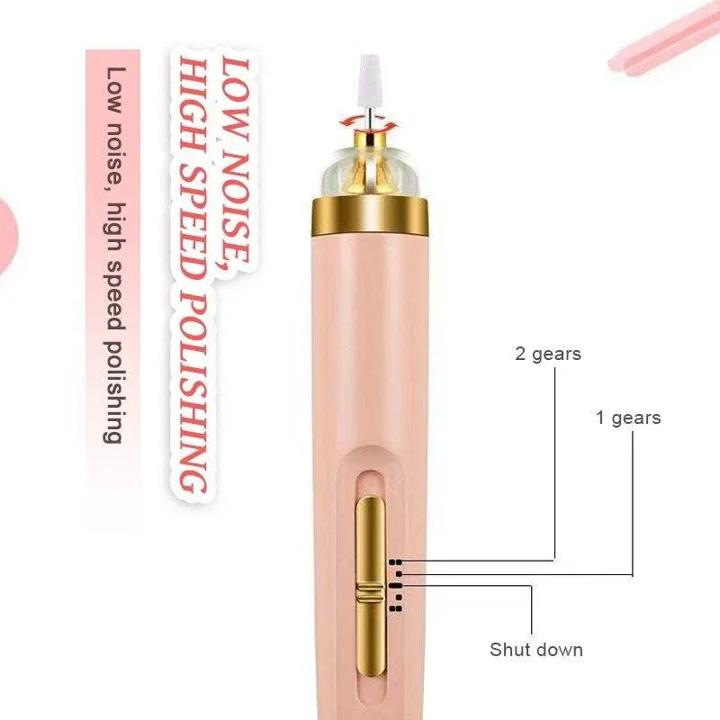 5 IN 1 Professional Manicure Nail | Salon Nail Finishing Touch | Nail Grinding, Burnishing Machine | Full Manicure and Pedicure Tool - Random Color View Gallery - Pakistan