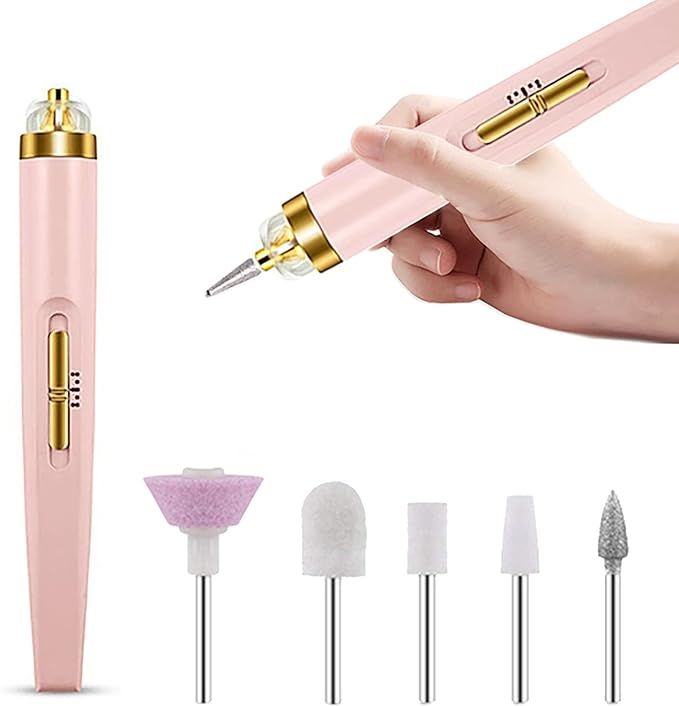 5 IN 1 Professional Manicure Nail | Salon Nail Finishing Touch | Nail Grinding, Burnishing Machine | Full Manicure and Pedicure Tool - Random Color View Gallery - Pakistan