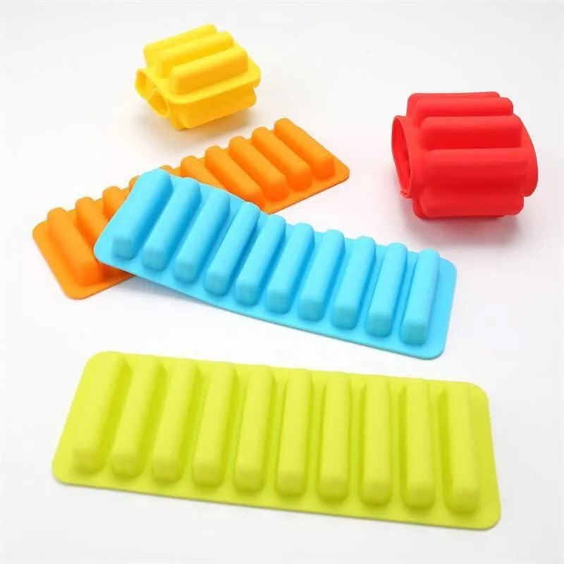 1 PC 10 Grids Silicone Ice Cube Tray for Water Bottle Ice Cream Pudding Maker Mold (Random Color) View Gallery - Pakistan