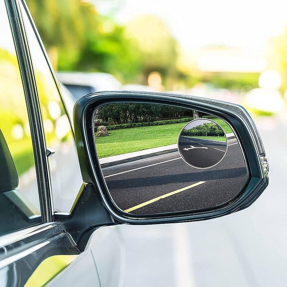 2pcs Round Blind Spot Mirrors – Wide-Angle Lens for Enhanced Rear and Side View Visibility – Convex Mirror for Cars, SUVs, and Trucks – Universal Fit Safety Accessory - Glass Material View Gallery - Pakistan