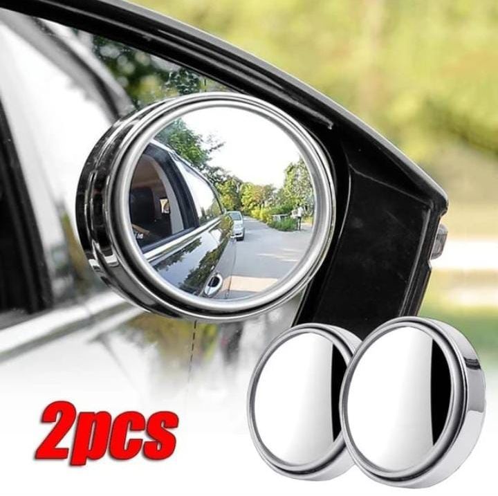 2pcs Round Blind Spot Mirrors – Wide-Angle Lens for Enhanced Rear and Side View Visibility – Convex Mirror for Cars, SUVs, and Trucks – Universal Fit Safety Accessory - Plastic Material