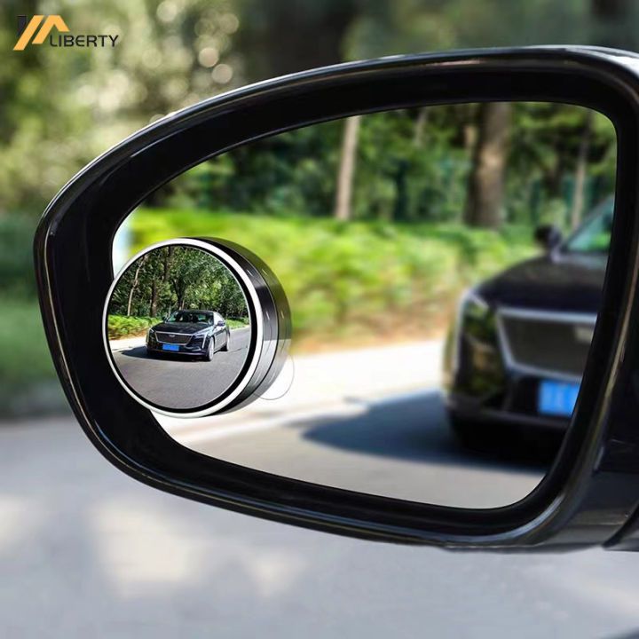 2pcs Round Blind Spot Mirrors – Wide-Angle Lens for Enhanced Rear and Side View Visibility – Convex Mirror for Cars, SUVs, and Trucks – Universal Fit Safety Accessory - Plastic Material View Gallery - Pakistan