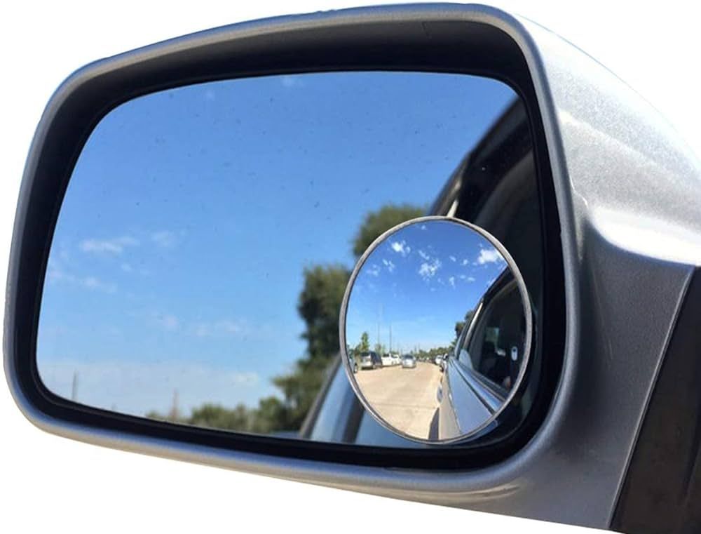 2pcs Round Blind Spot Mirrors – Wide-Angle Lens for Enhanced Rear and Side View Visibility – Convex Mirror for Cars, SUVs, and Trucks – Universal Fit Safety Accessory - Plastic Material View Gallery - Pakistan