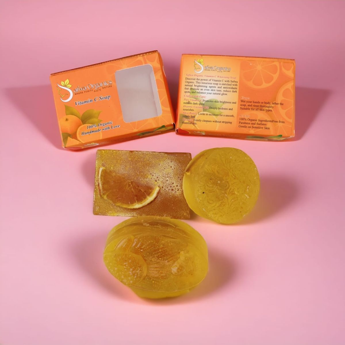 Safwa Organics Vitamin C Soap | Organic Handmade Glow Bar Soap | Best Quality Soap  View Gallery - Pakistan