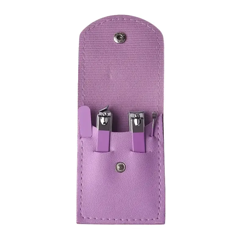 4 in 1 Professional Manicure Set 4-Piece Stainless Steel Nail Care Kit – Nail Clippers, Cuticle Nippers, Nail File &amp; Spoon Pusher – Unscented, No Batteries Needed, Non-Electric Tools for Nail Techs &amp; Home Use - Random Color View Gallery - Pakistan