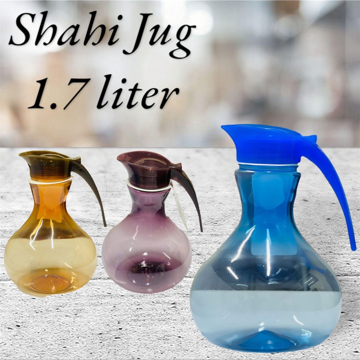 Plastic Shahi Jug Premium Quality Plastic Jug – Royal Design | Large storage jug  | Unique Crystal Shahi Jug (1.75 L) View Gallery - Pakistan
