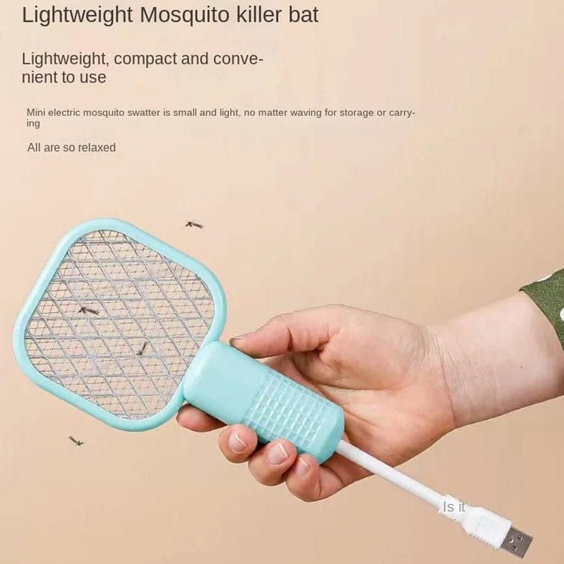 Mini USB Electric Mosquito Racket, Rechargeable Summer Fly Swatters Trap, Mosquito Swatter UV Light Sharp Sparking ( random color)