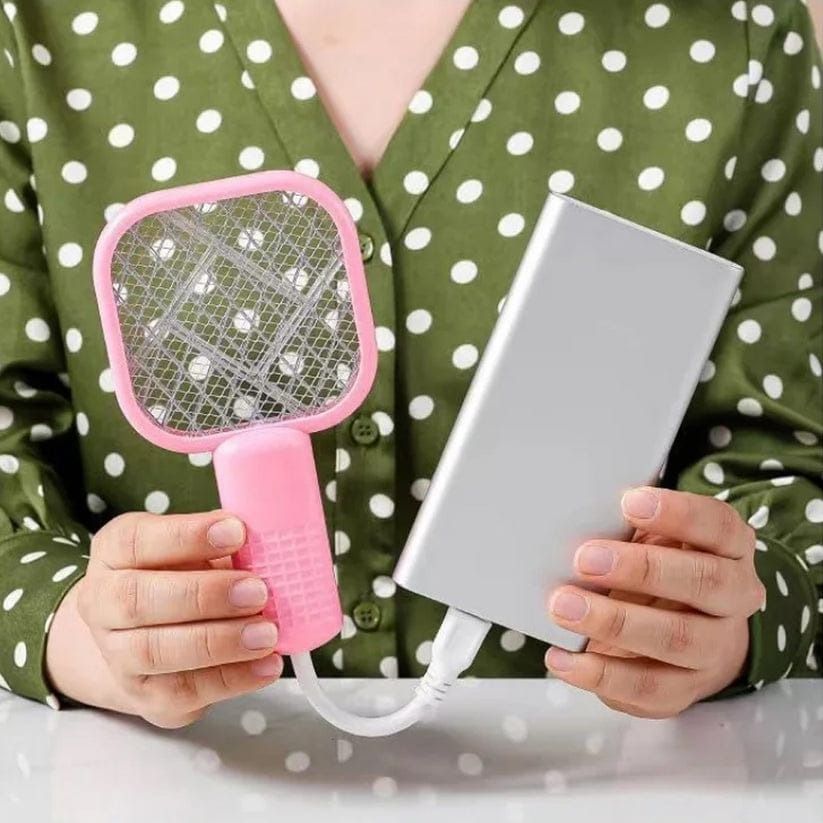 Mini USB Electric Mosquito Racket, Rechargeable Summer Fly Swatters Trap, Mosquito Swatter UV Light Sharp Sparking ( random color) View Gallery - Pakistan