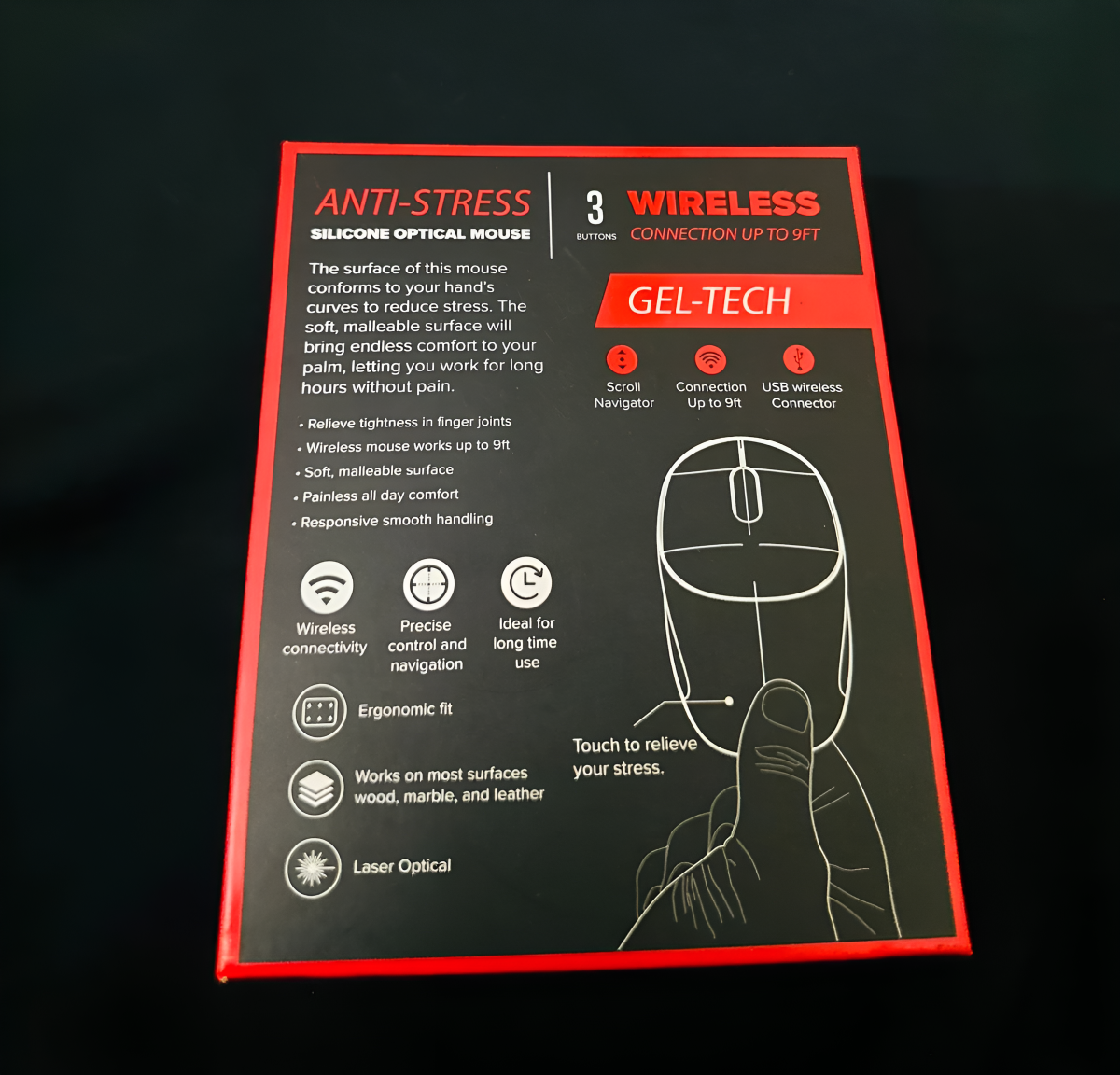 Computer / Laptop Mouse COBY Gel-Tech Anti-Stress Silicon Optical Wireless Mouse - (3-Button | Laser Optical | Wireless Range up to 9ft) View Gallery - Pakistan