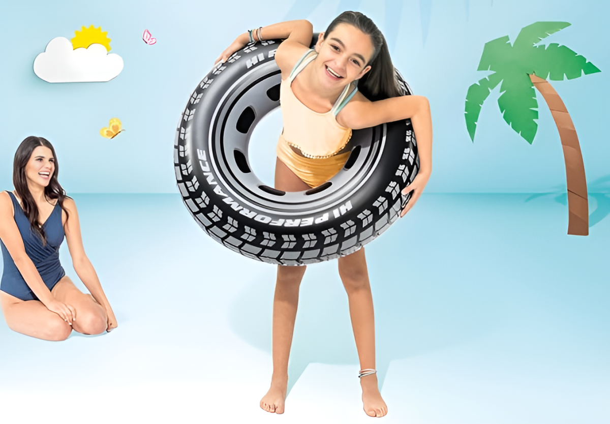 Intex Giant Tire Tube 36 Inch Swim Ring For Summer | Swimming Pool Tube for Kid's | Big Size Cool Black Wheel Tire Men Swimming Ring  View Gallery - Pakistan