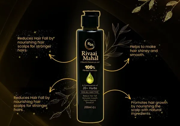 Rivaaj Hair Oil Hair Food Organic Hair Problem Solution 200 ml | Best Quality Hair Food Oil View Gallery - Pakistan