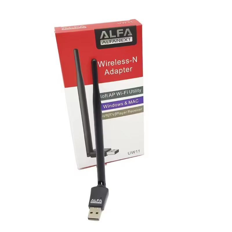 UW11 Alfa Net Wireless-N USB WiFi Adapter with Antenna | 2.4GHz 150/300Mbps High-Speed Network Dongle for PC, Laptop, Windows &amp; Linux – IEEE 802.11b/g/n, Soft AP Utility View Gallery - Pakistan
