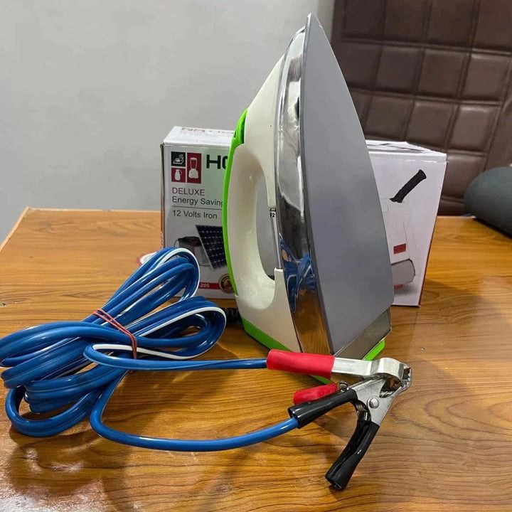 Home Star Solar Iron/Energy Saving Iron | Best Quality 12V Iron | 12 Volt Dry Iron For Heavy Duty | Metal Iron View Gallery - Pakistan