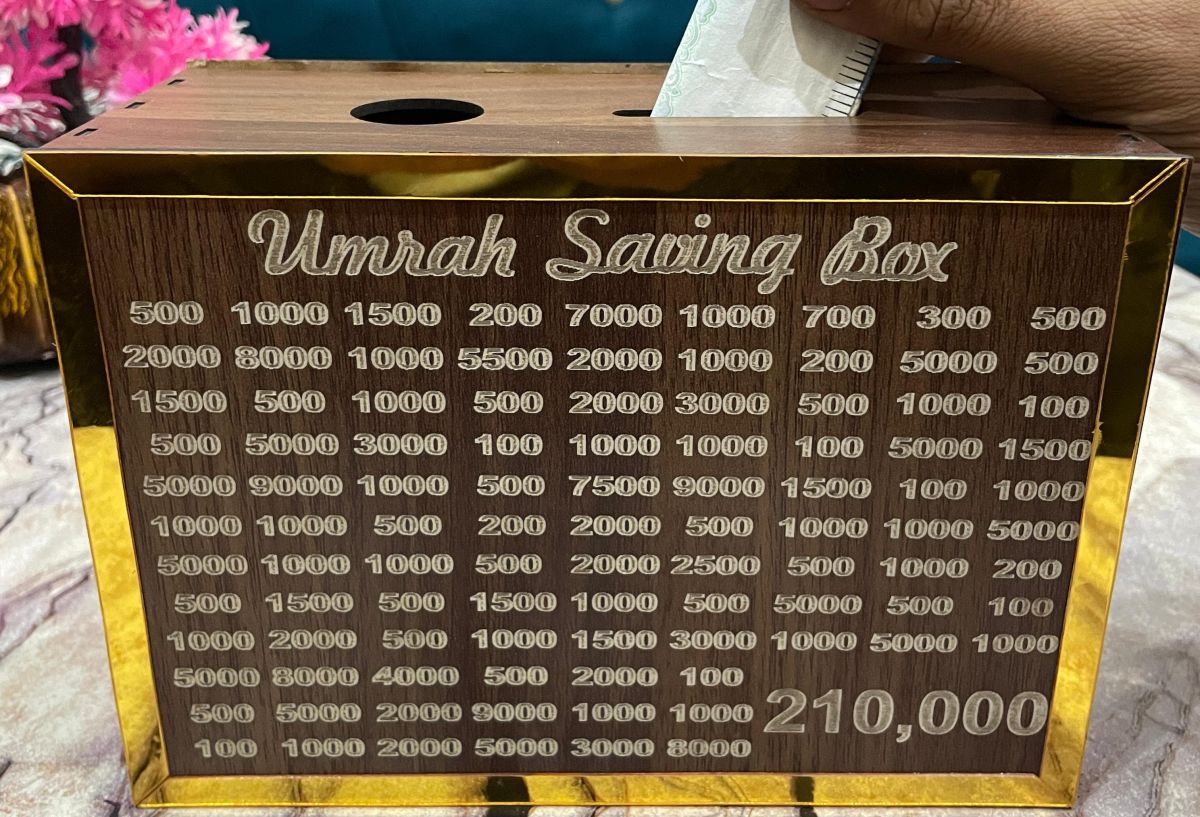 Umrah Saving Box - Box For Umrah Saving | Umrah Saving Box - Best Quality Umrah Saving Box - 210,000 Umrah Saving Box ( Random Design ) View Gallery - Pakistan
