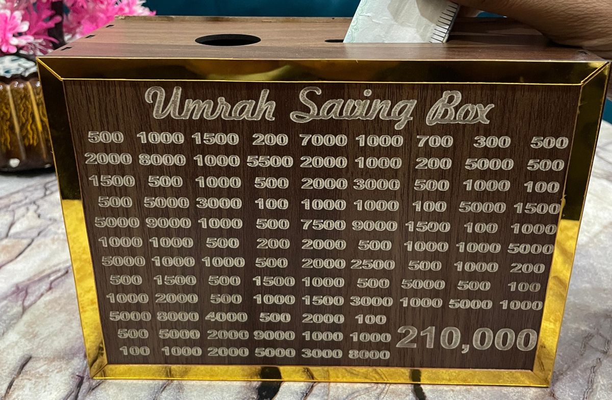 Umrah Saving Box - Box For Umrah Saving | Umrah Saving Box - Best Quality Umrah Saving Box - 210,000 Umrah Saving Box ( Random Design ) View Gallery - Pakistan