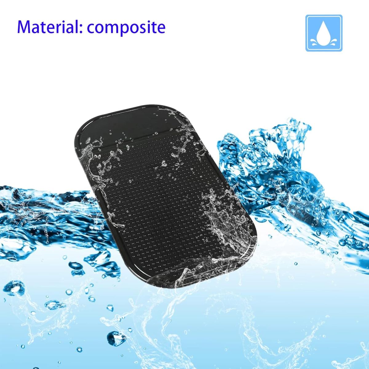 1 Pc Car Dashboard Sticky Pad | Anti-Slide Fixate Sticky Mat Pad for Car Dashboard | Anti-Slide Sticky Pad for Cell Phone, Keys, Glass, Mirrors (Black) View Gallery - Pakistan
