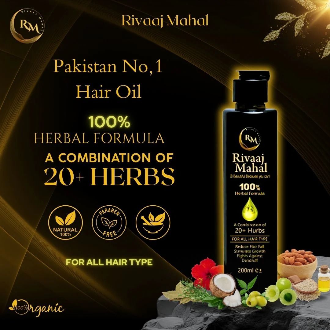 Rivaaj Hair Oil Hair Food Organic Hair Problem Solution 200 ml | Best Quality Hair Food Oil View Gallery - Pakistan