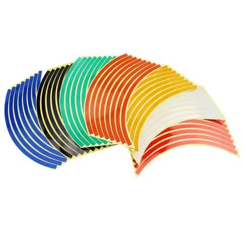 Universal Reflective Wheel Stickers Set | Rim Stripe Decal Tape – Reflective Rim Tape | Wheel Stripe Decal Trim For Motorcycle Wheels View Gallery - Pakistan