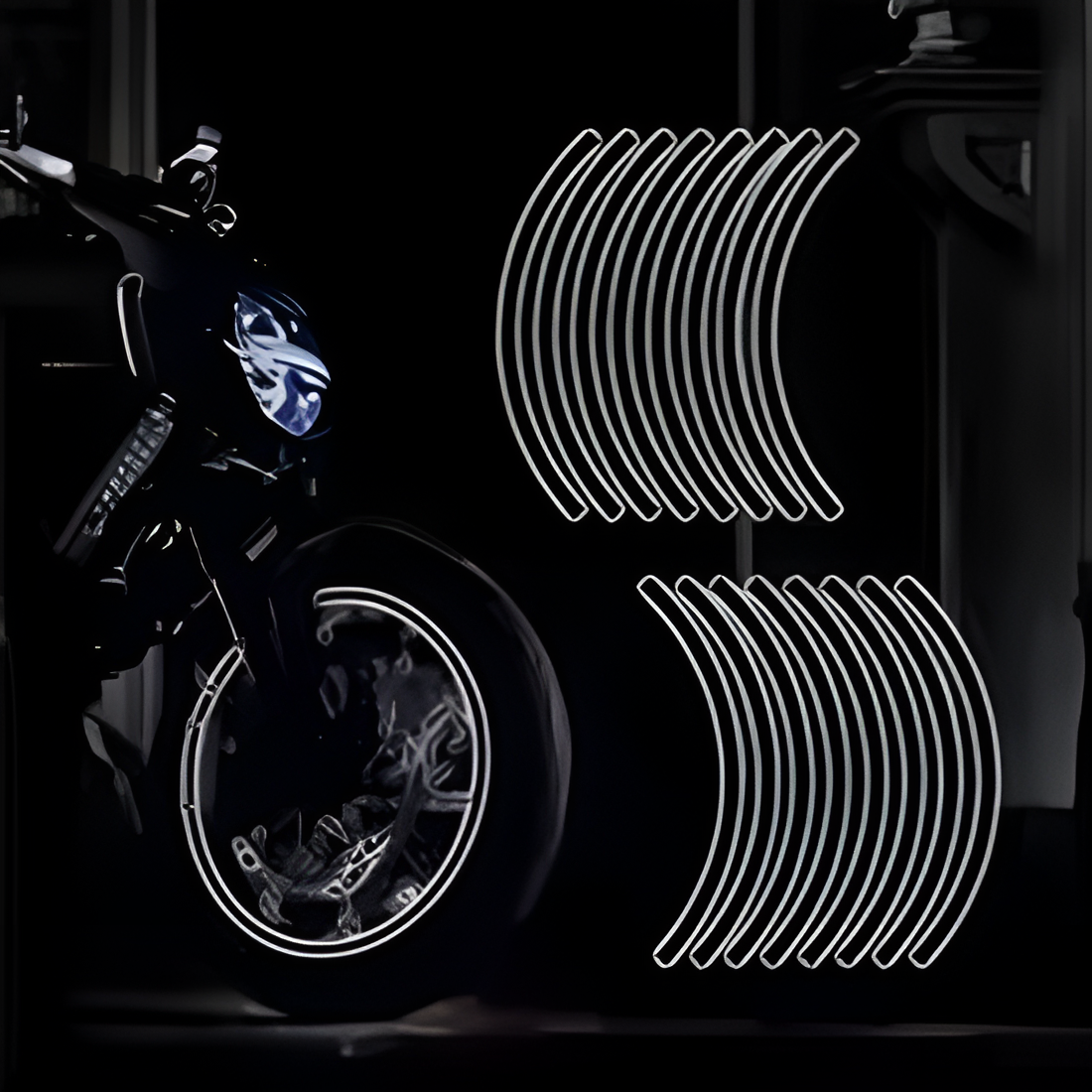 Universal Reflective Wheel Stickers Set | Rim Stripe Decal Tape – Reflective Rim Tape | Wheel Stripe Decal Trim For Motorcycle Wheels View Gallery - Pakistan