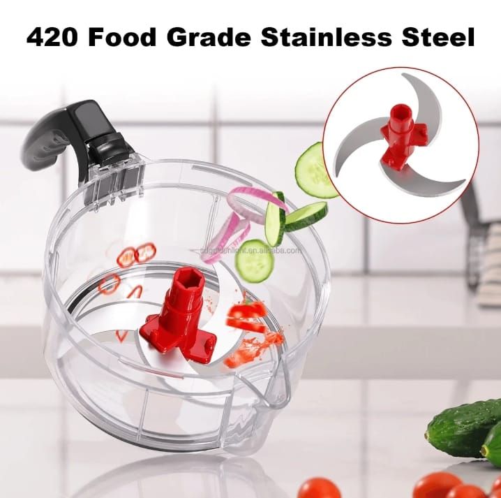 Manual Hand Multifunction Speedy Vegetable Quick chopper | Quick Chopper Vegetable - Onion Chopper | Kachomer Salad Machine ( random color ) View Gallery - Pakistan