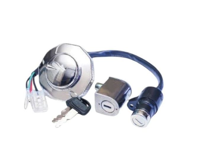 03 Pcs Lock Set For CD-70 Motorcycle  and China Bike - 3 in 1 Lock Set - Best Quality Lock Set For Bike View Gallery - Pakistan