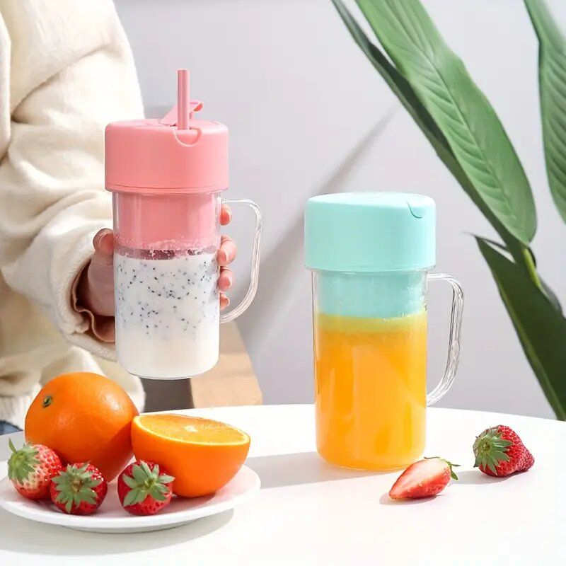 Crusher Juicer - Mug Shaped Portable Blender With Straw | Portable Blender,Juicer Portable Outdoor Juicing Cup | Home Mini Cordless Juicer - Random Color View Gallery - Pakistan