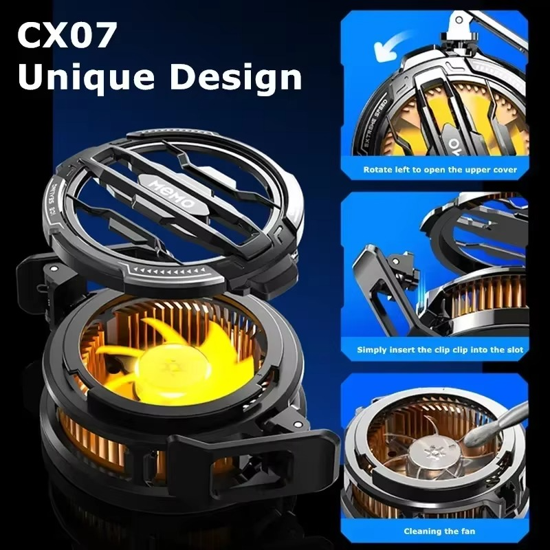 MEMO CX07 Mobile Phone Magnetic - Cooling Fan Radiator Cool Heat Absorber For IOS iPhone Android ( Random Color ) View Gallery - Pakistan