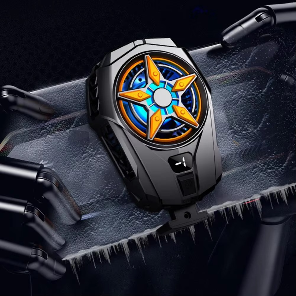 SL09 Practical Phone Cooler Fan, Easy To Carry, Smart Digital Display, Rear Phone Radiator, Fast Cooling ( Random Color )