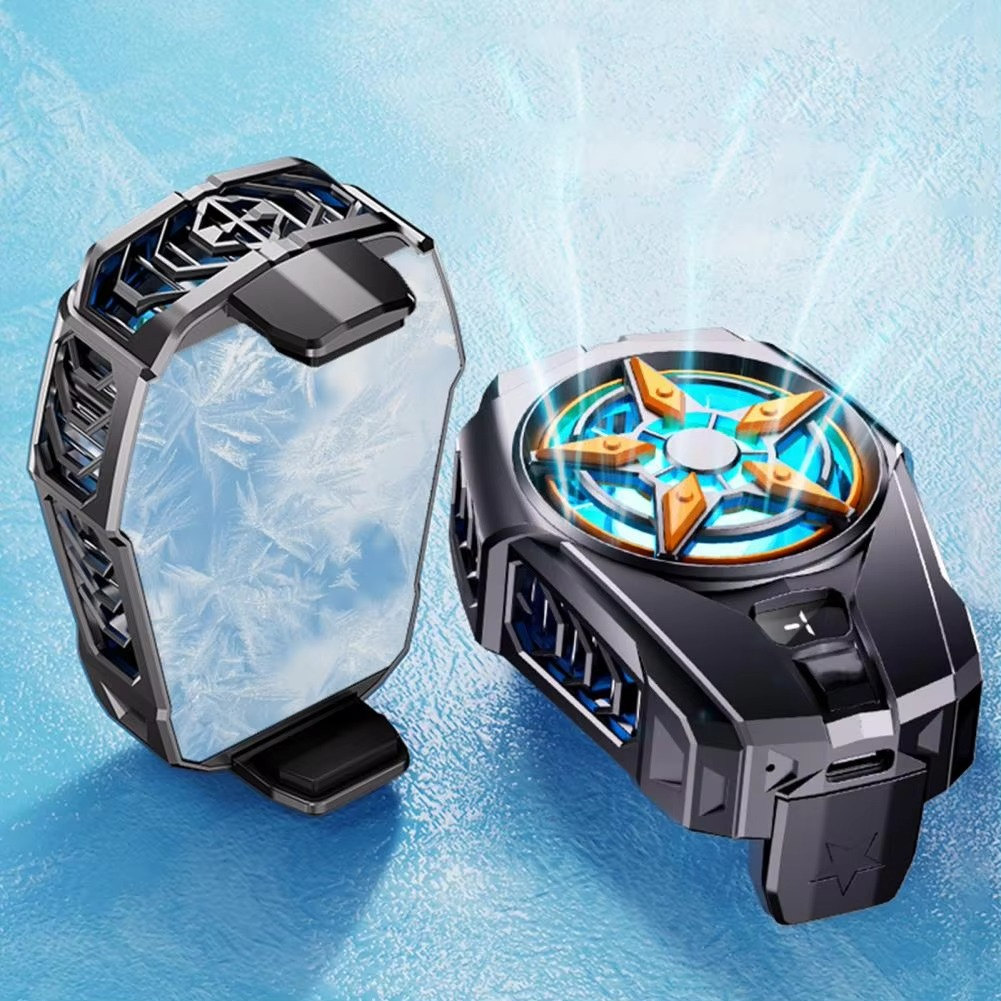 SL09 Practical Phone Cooler Fan, Easy To Carry, Smart Digital Display, Rear Phone Radiator, Fast Cooling ( Random Color ) View Gallery - Pakistan