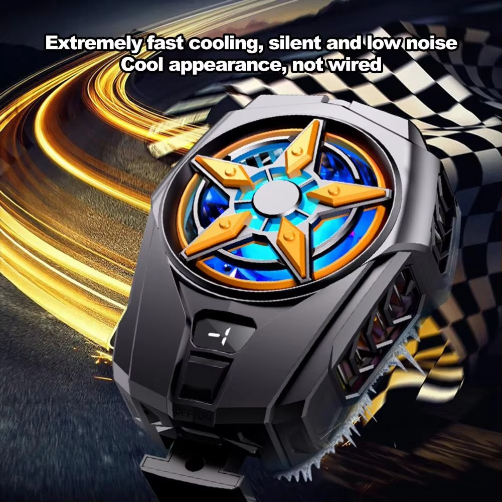 SL09 Practical Phone Cooler Fan, Easy To Carry, Smart Digital Display, Rear Phone Radiator, Fast Cooling ( Random Color ) View Gallery - Pakistan