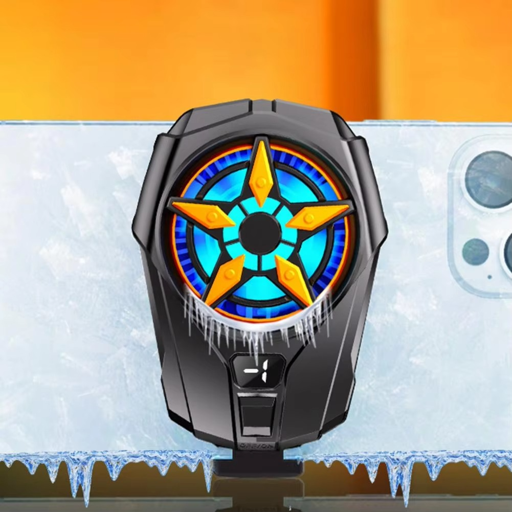 SL09 Practical Phone Cooler Fan, Easy To Carry, Smart Digital Display, Rear Phone Radiator, Fast Cooling ( Random Color ) View Gallery - Pakistan