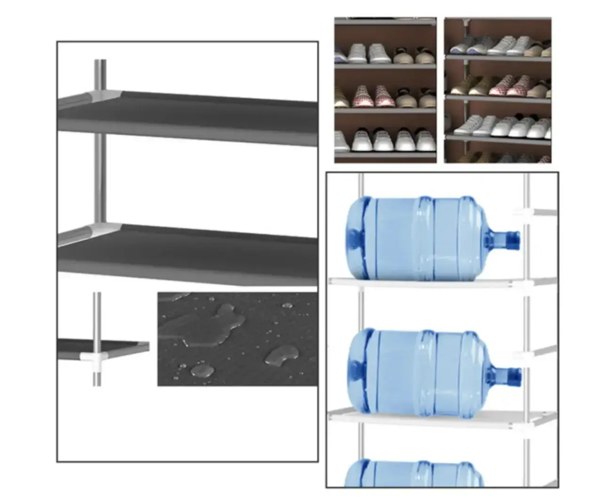 8 Layer Portable Dustproof Shoe Rack Shoe Rack Storage Closet Household Shoe Storage Rack Storage Cabinet (Random Color) View Gallery - Pakistan