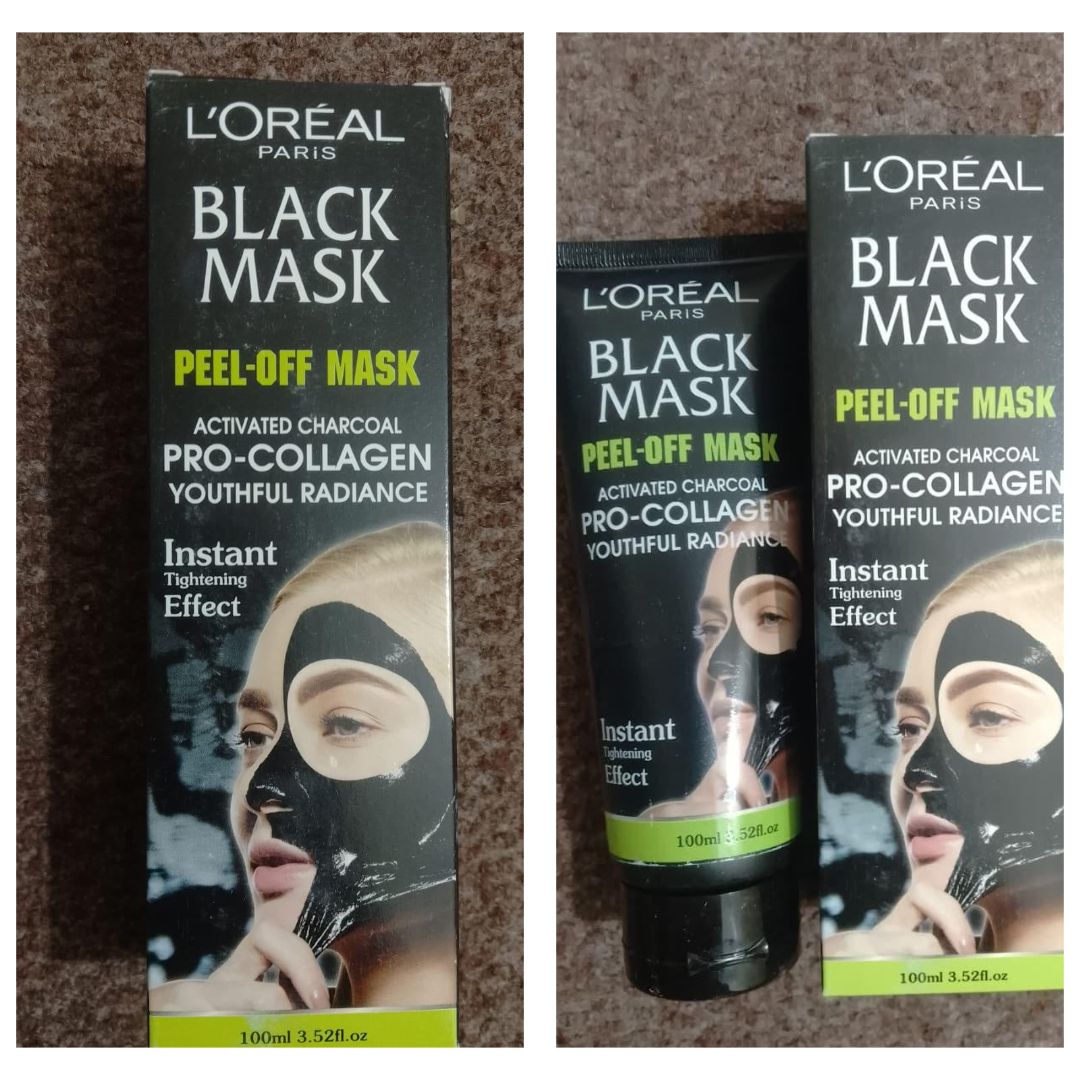 L'Oreal Paris Deep Cleansing Peel-Off Blackhead Remover Face Mask with Collagen – Pore-Minimizing, Purifying Formula for Smooth, Radiant Skin – 100ml Tube for All Skin Types