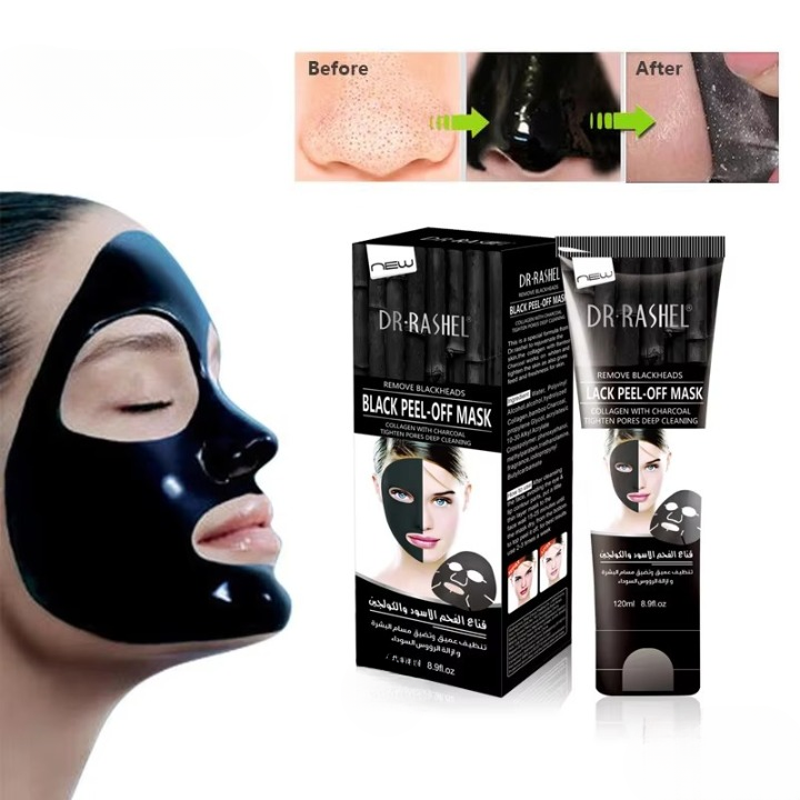 Dr. Rashel Deep Cleansing Blackhead Remover Peel-Off Face Mask – Purifying Charcoal Formula for Clearer, Smoother Skin – 100ml Tube for All Skin Types