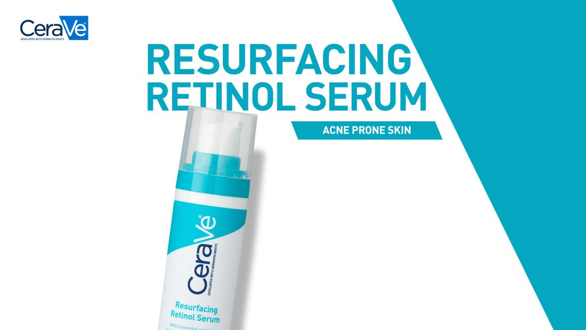 CeraVe Resurfacing Retinol Serum For Post Acne Marks, Formulated With Licorice Root Extract &amp; Niacinamide, Brightening Serum &amp; Pore Minimizer For Face, Post Acne Skin Barrier Repair, Non-Comedogenic - 30ml View Gallery - Pakistan