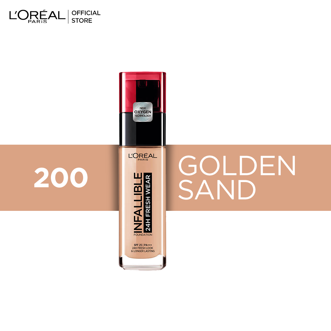 L'Oréal Paris Infallible 32H Fresh Wear Foundation, Full-coverage, Longwear, Weightless Smooth Finish, Water-proof and Transfer-proof, with Vitamin C 30ml View Gallery - Pakistan