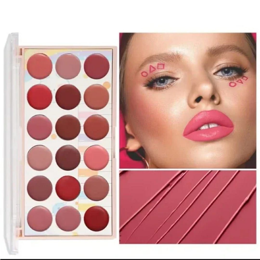 Moccallure Professional 18-Colors Lipstick Kit – Long-Lasting, Hydrating &amp; Compact | Unisex Makeup Set View Gallery - Pakistan