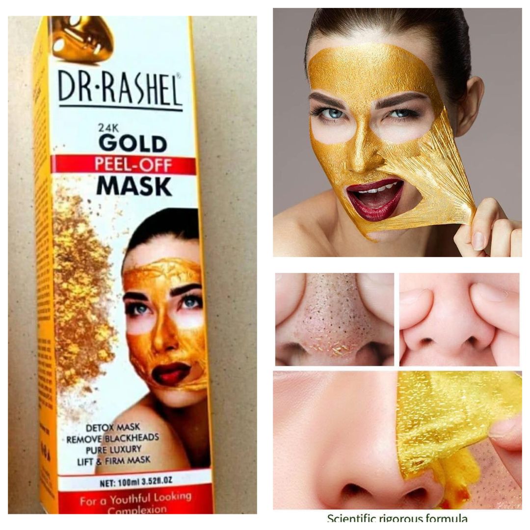 Dr Rashel Original Gold Peel Off Facial Mask – Glow Like Pure Gold – Deep Cleansing &amp;amp; Radiant Glow - 100 ML