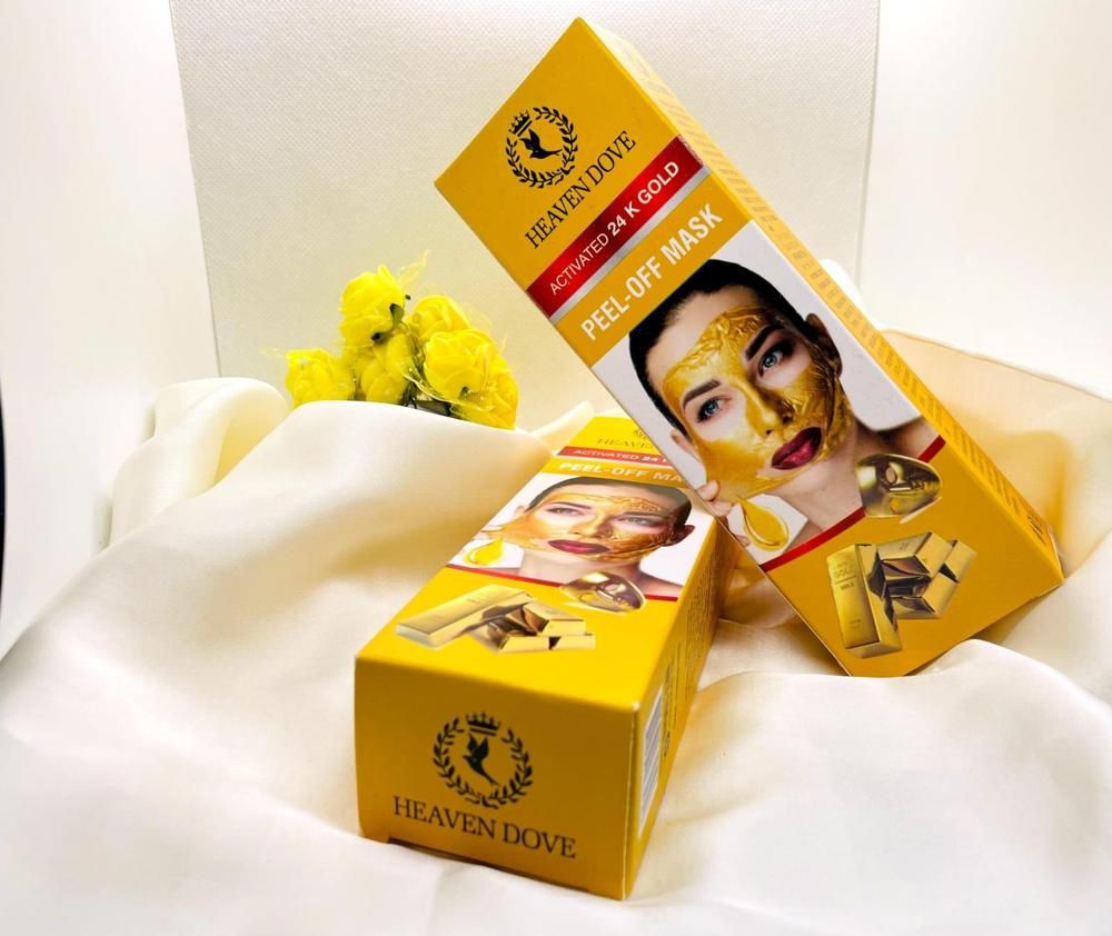 Original Heaven Dove 24K Gold Peel Off Mask – Luxurious Anti-Aging &amp;amp; Deep Cleansing Skincare - 100 ml