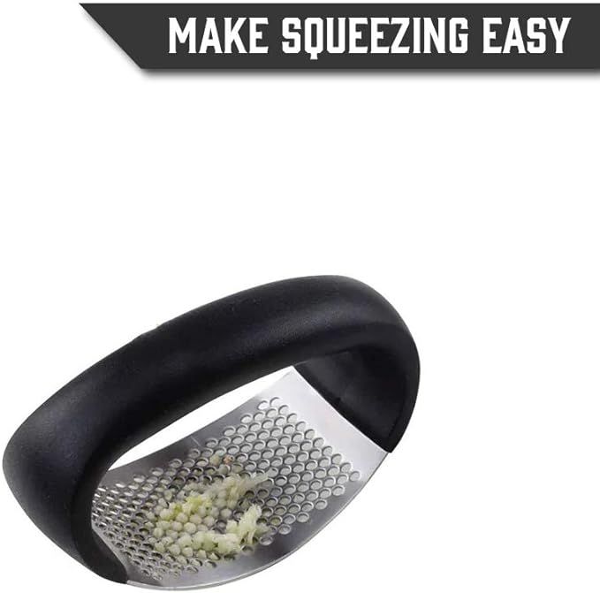 Garlic Press Rocker - Stainless Steel Garlic Press, Versatile Garlic Crusher, Easy to Use and Store Garlic Mincer – Effortless Cleanup and Dish Safe Garlic Grater(random color) View Gallery - Pakistan