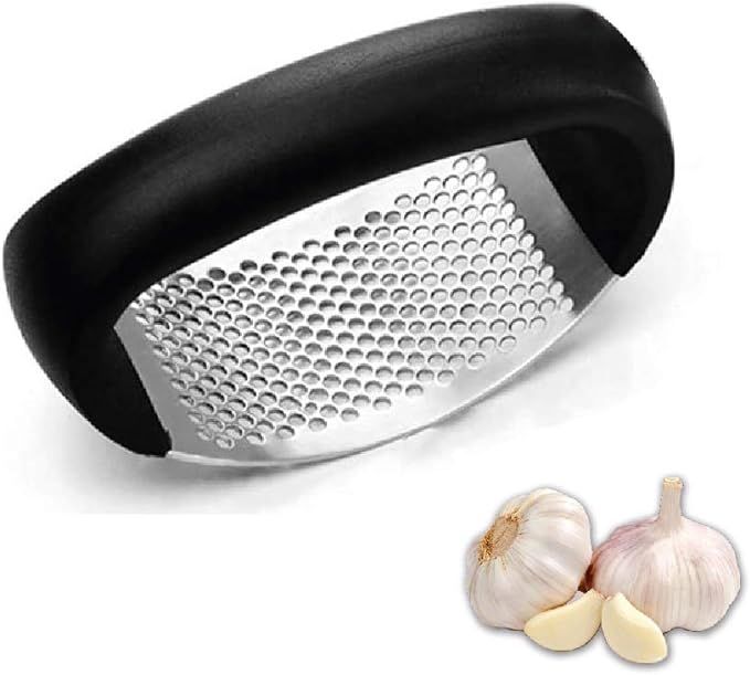 Garlic Press Rocker - Stainless Steel Garlic Press, Versatile Garlic Crusher, Easy to Use and Store Garlic Mincer – Effortless Cleanup and Dish Safe Garlic Grater(random color) View Gallery - Pakistan