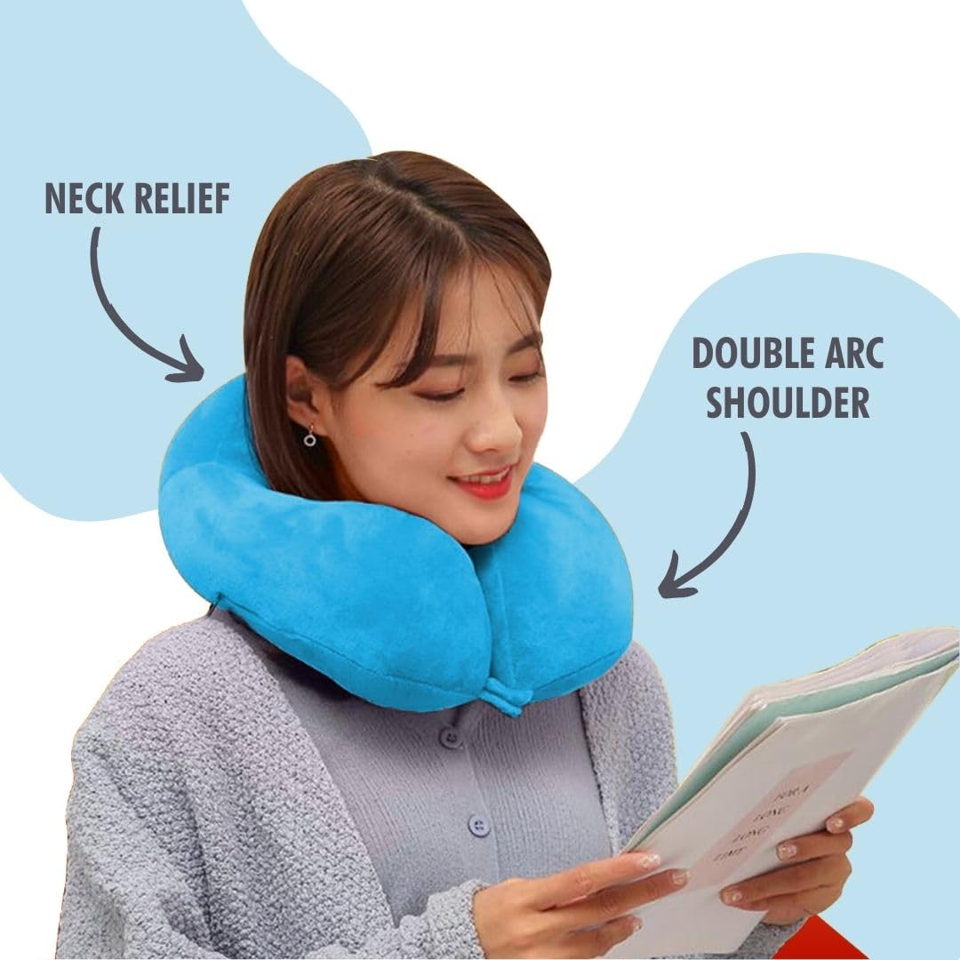 Imported U Shaped Pillows for Sleeping - Portable Travel Neck Pillows for Adults - Neck Pillow for Flight, Car &amp; Home - Random Color ( Multi Design) View Gallery - Pakistan