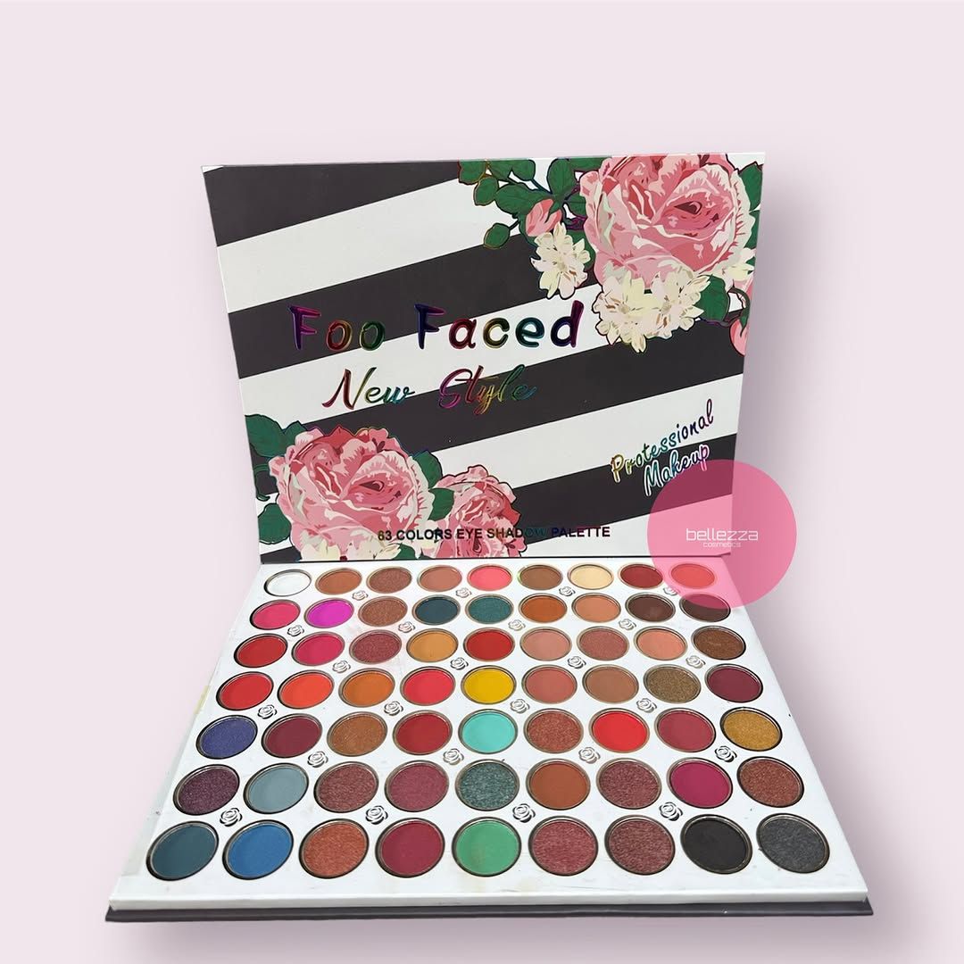 Foo Face 63-Color Eyeshadow Palette – Matte, Shimmer &amp; Glitter Shades for All Looks View Gallery - Pakistan