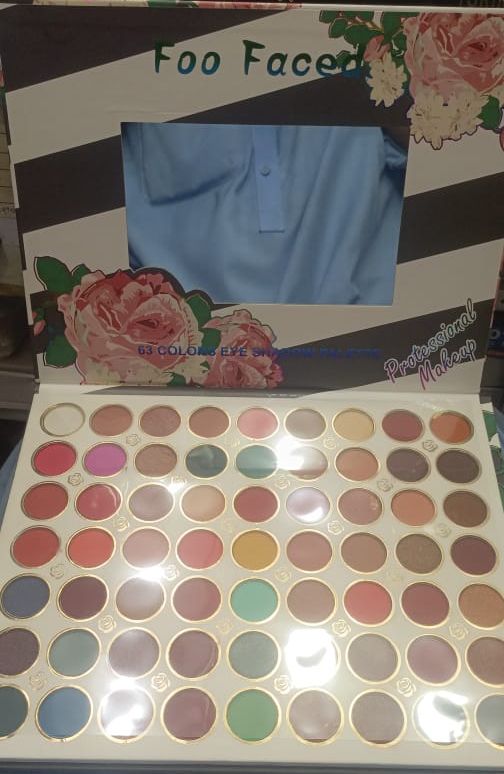 Foo Face 63-Color Eyeshadow Palette – Matte, Shimmer &amp; Glitter Shades for All Looks View Gallery - Pakistan