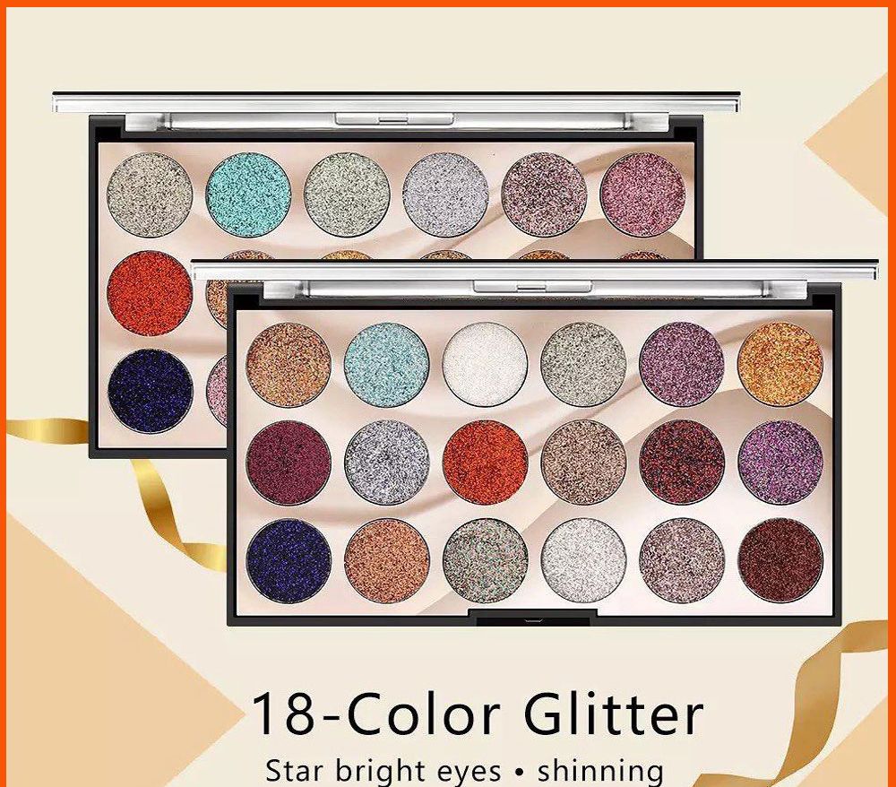 Mocallure Professional 18-Color Glitter Eyeshadow Palette – Bold, Shimmering Shades for Every Look View Gallery - Pakistan