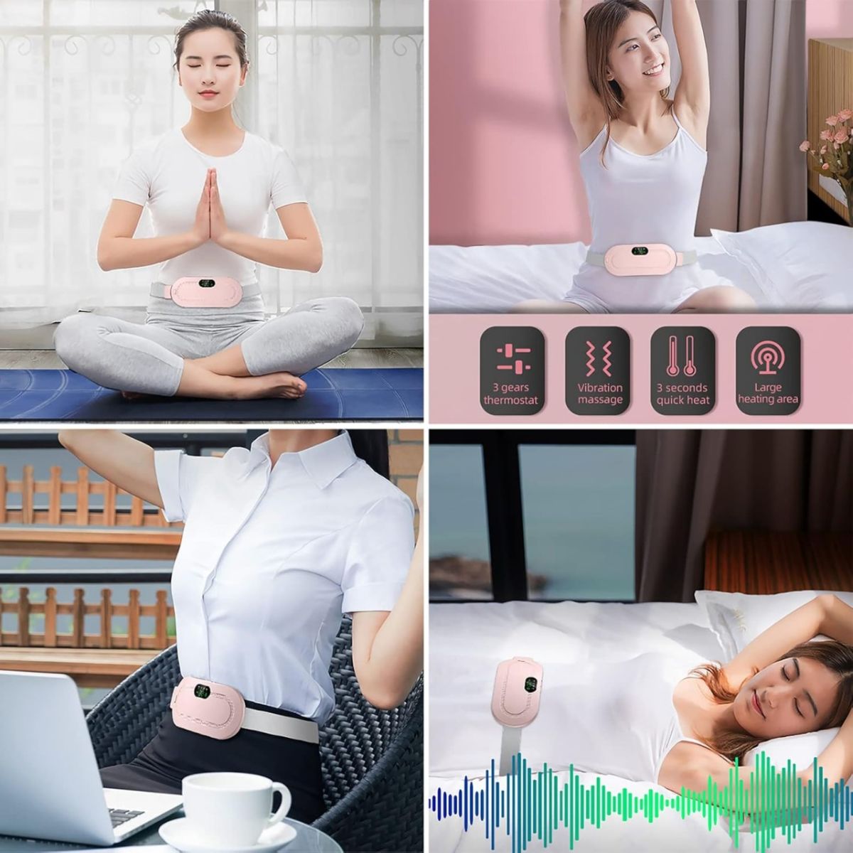 Digital Period Pad Heating And Vibrating For Healing Period Cramps – Women’s Care Pin Relief With 3 Heat Levels And 4 Mode View Gallery - Pakistan