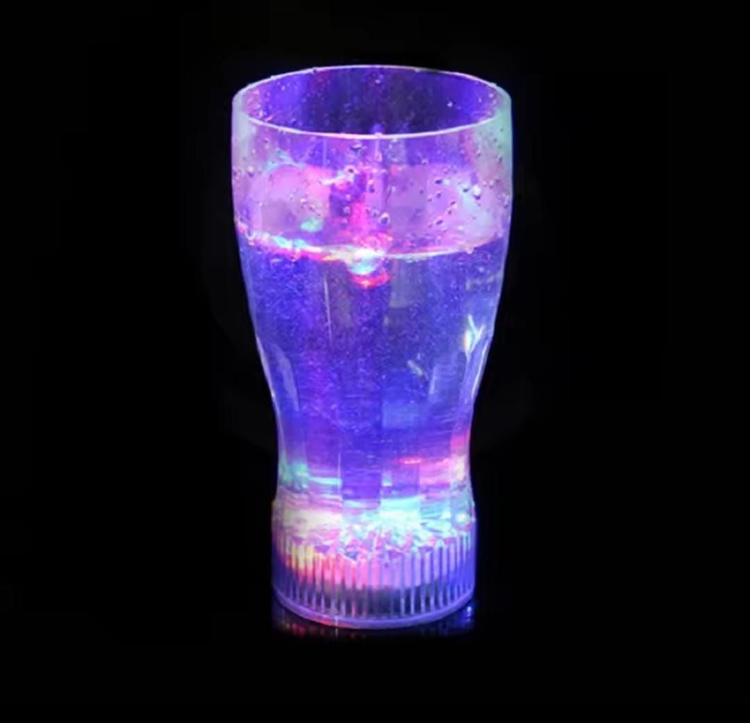 Plastic LED Flashing Cup LED Light up Beer Cup Water Hanging Glass Cup for Wedding Party - 1pc Plastic LED Lighting Bulb - Decor LED Glowing Plastic Cups Fashing Drink Luminous Lights Cup - 250ml ( With Box ) View Gallery - Pakistan