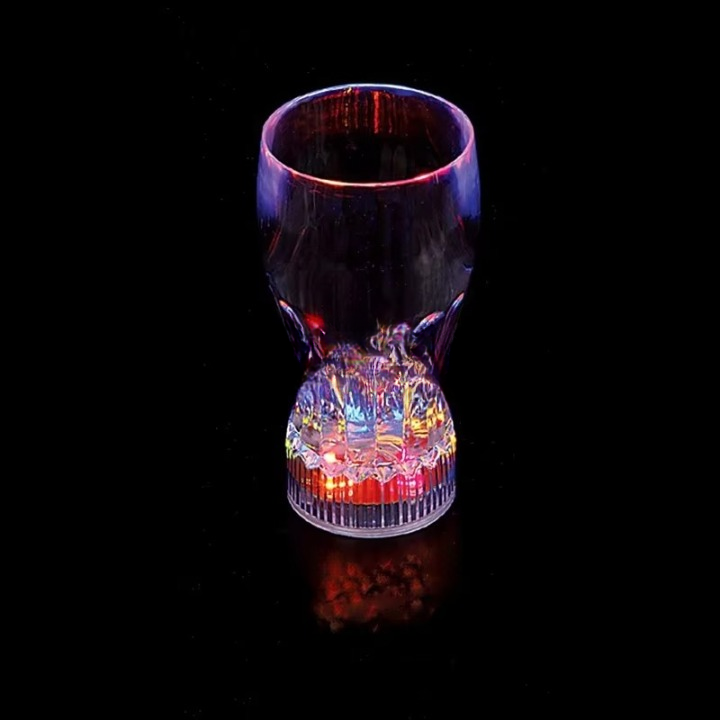 Plastic LED Flashing Cup LED Light up Beer Cup Water Hanging Glass Cup for Wedding Party - 1pc Plastic LED Lighting Bulb - Decor LED Glowing Plastic Cups Fashing Drink Luminous Lights Cup - 250ml ( With Box ) View Gallery - Pakistan