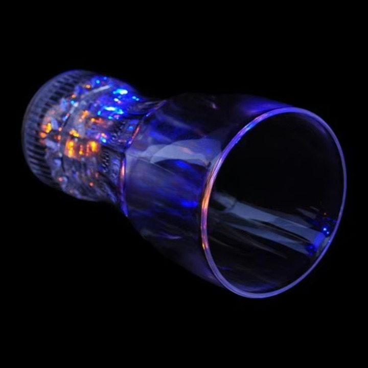 Plastic LED Flashing Cup LED Light up Beer Cup Water Hanging Glass Cup for Wedding Party - 1pc Plastic LED Lighting Bulb - Decor LED Glowing Plastic Cups Fashing Drink Luminous Lights Cup - 250ml ( With Box ) View Gallery - Pakistan